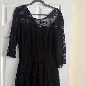 Elegant Black Lace Dress